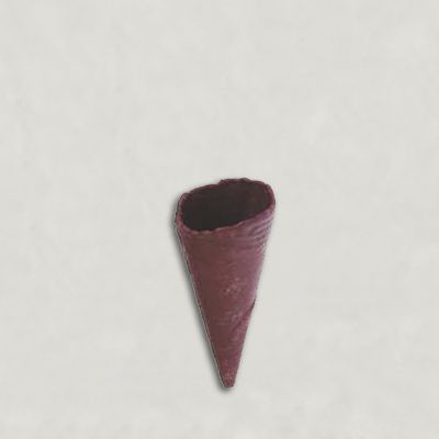 Tartlet waffle mini cone 60 mm - black color, with serving display - 35 pieces