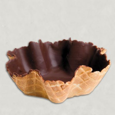 Törtchen, große Waffelblume mit Schokoladenüberzug, 110 x 25 mm – 16 Stück
